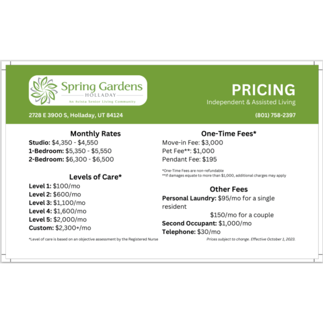 Pricing Insert